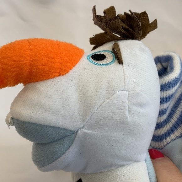 Disney Frozen Olaf Plush Slippers - Blue, white and orange - Picture 9 of 16
